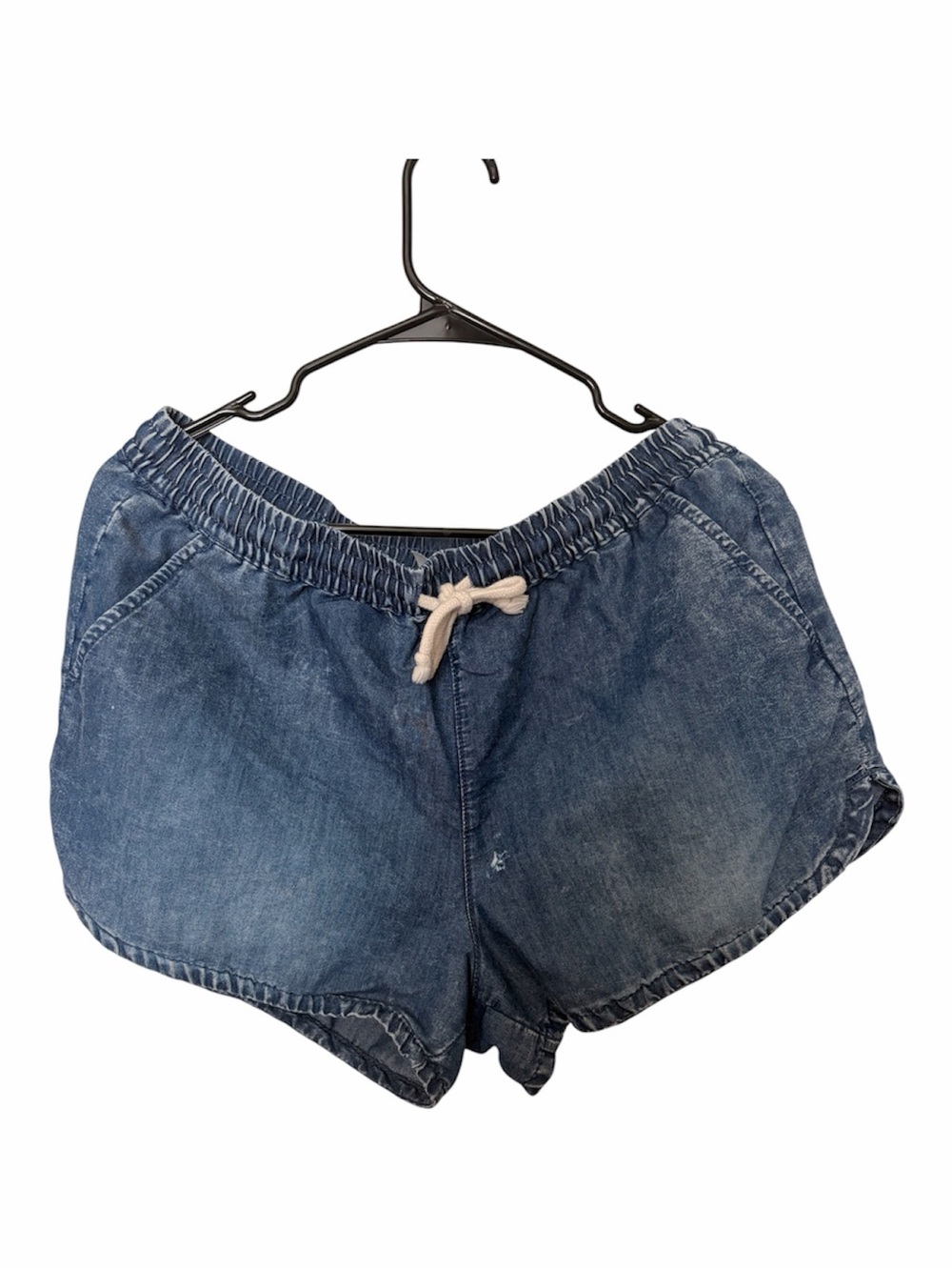 No Boundaries Blue Denim-Style Drawstring Shorts